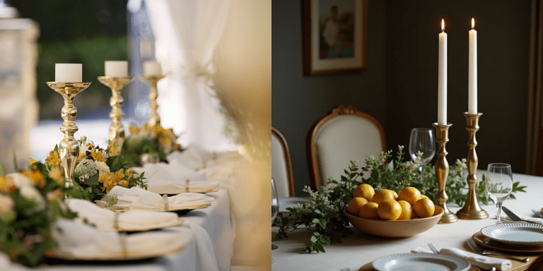 How to Style a Centerpiece for a Dining Table with Candlesticks