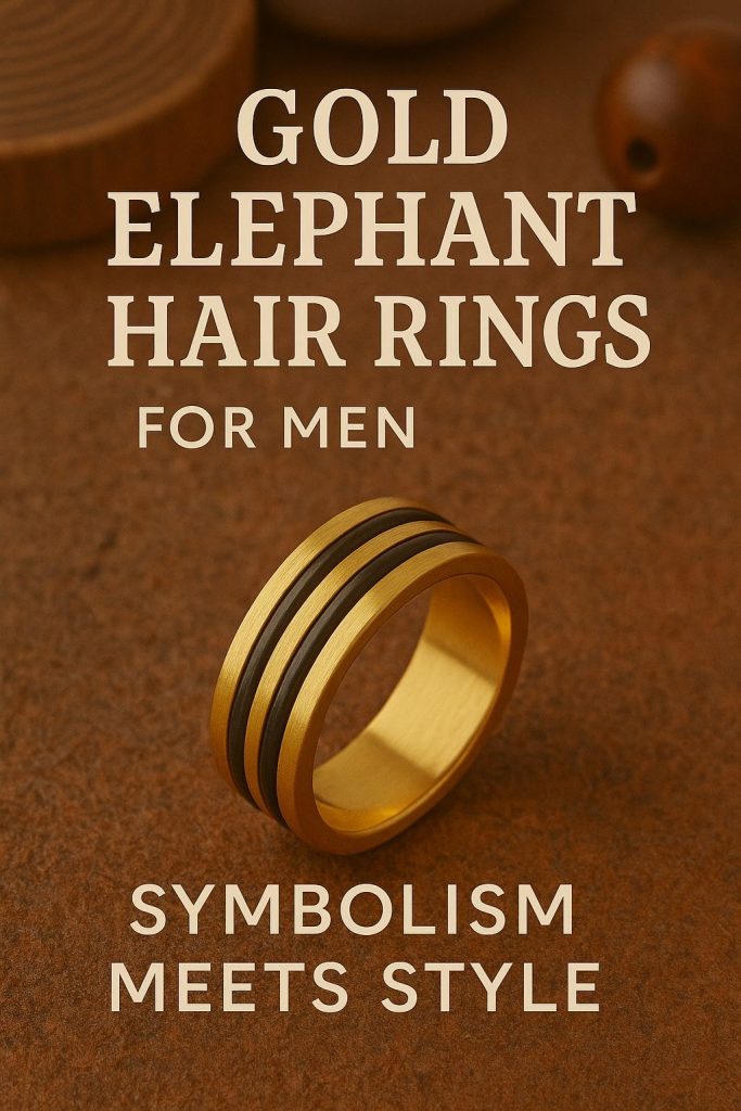 gold elephant hair ring