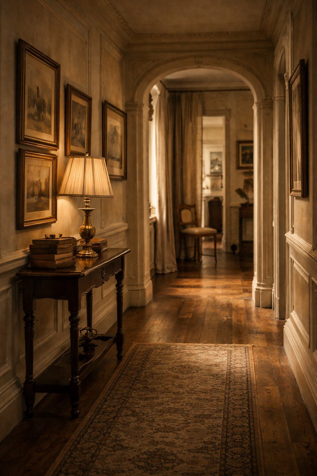 Classic interior hallway with warm tones, showing timeless visuals that suit a calm and lasting 2026 vision board