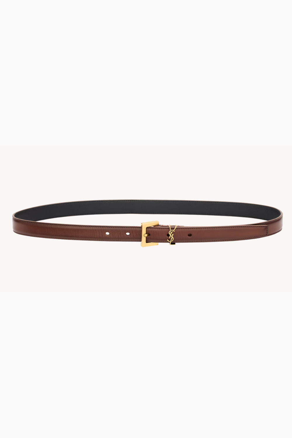 Brown leather belt with gold buckle, a timeless accessory among the 7 Pieces That Make Any Outfit Look More Expensive