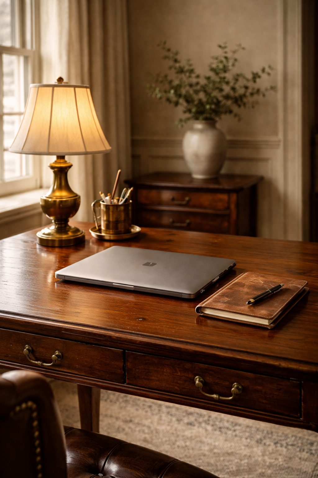 Declutter digital life with a calm desk scene that reflects intentional living and visual clarity.