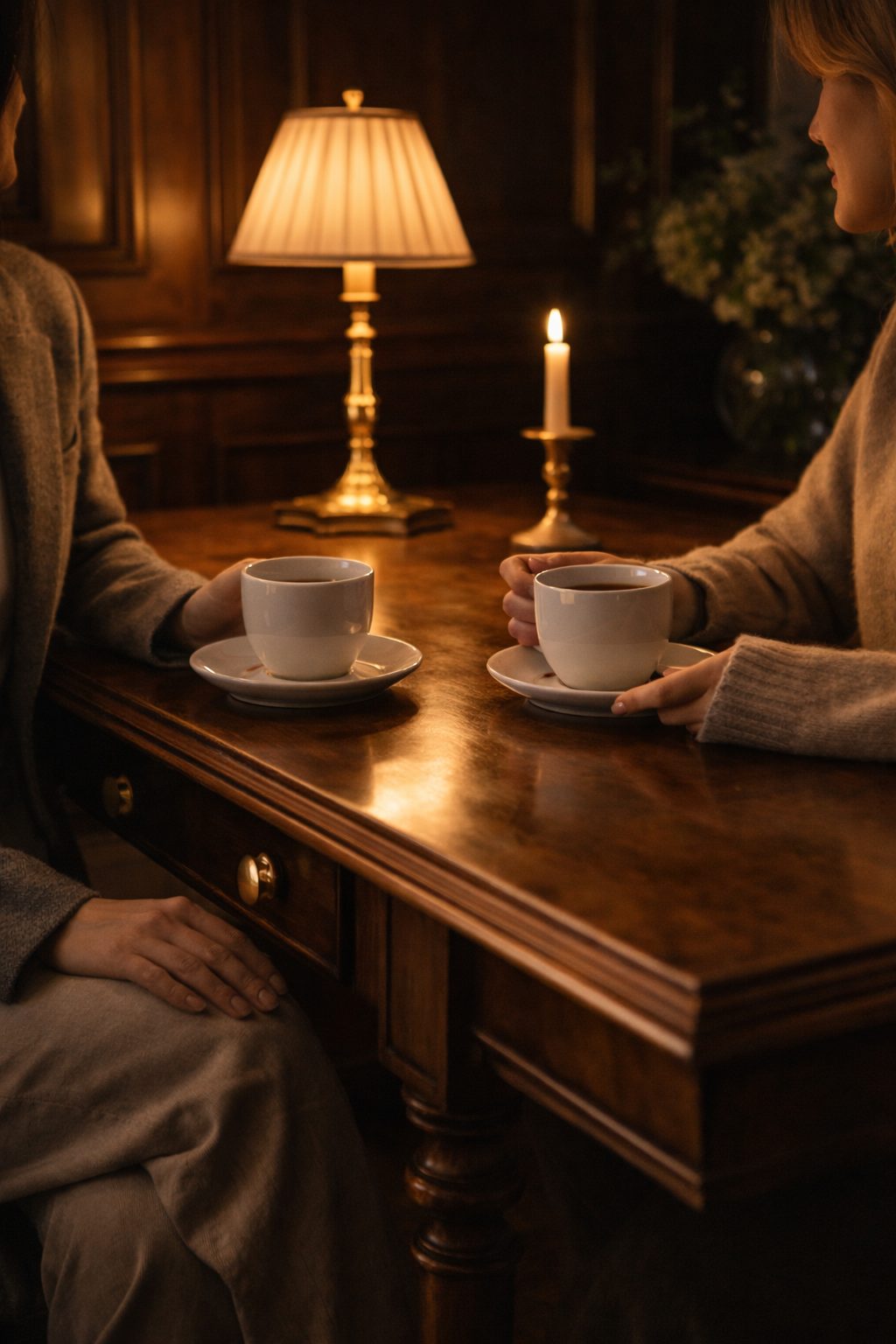 Two women chatting over tea in warm room, Elegant Daily Routines to start in 2026 thoughtful connection