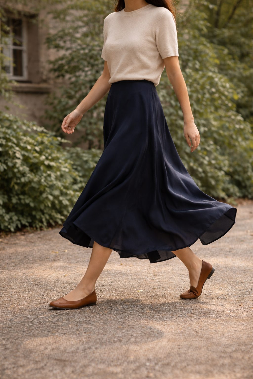 Spring 2026 Fashion Trends with flowing midi lengths that move naturally and feel relaxed yet elegant