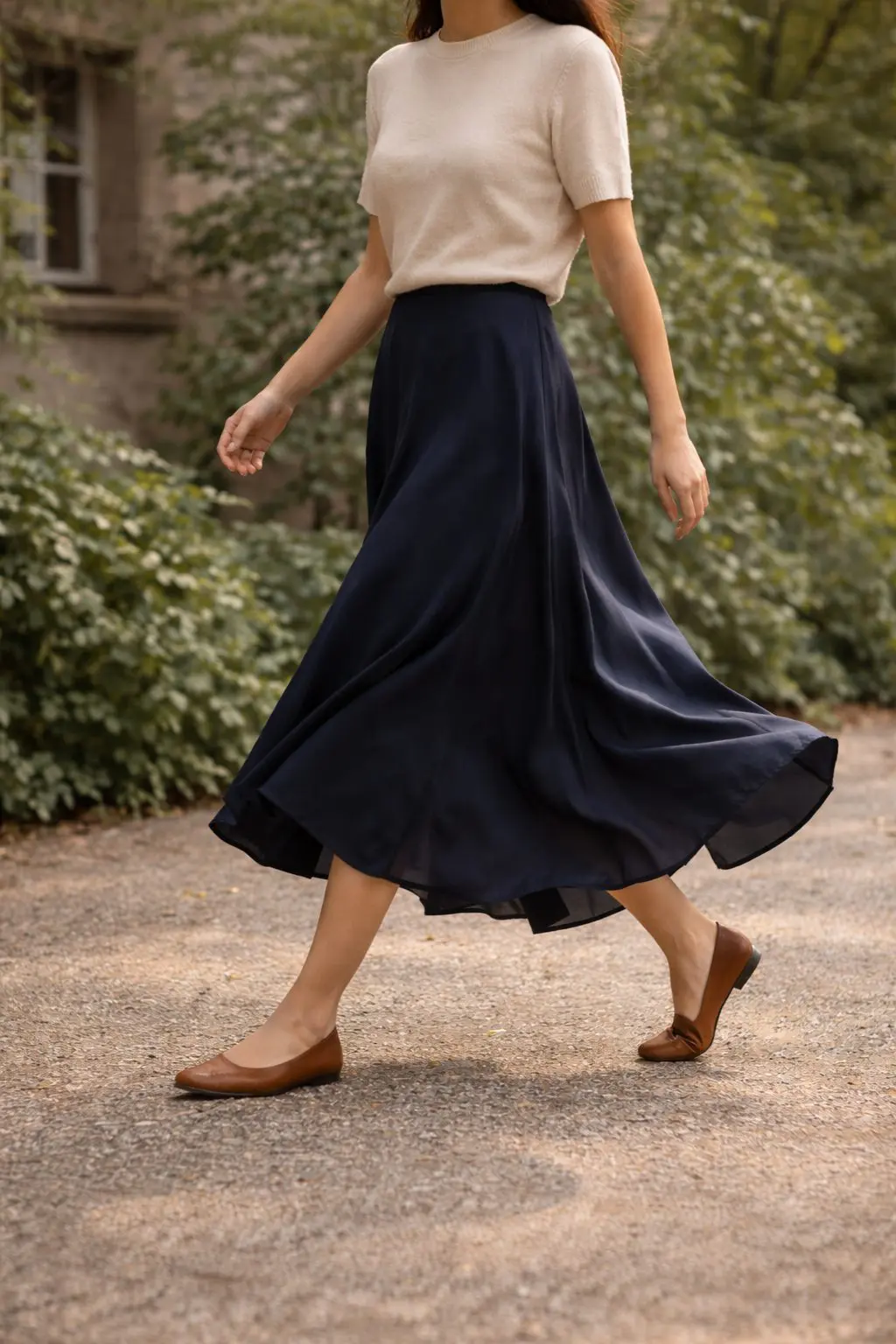 Spring 2026 Fashion Trends with flowing midi lengths that move naturally and feel relaxed yet elegant