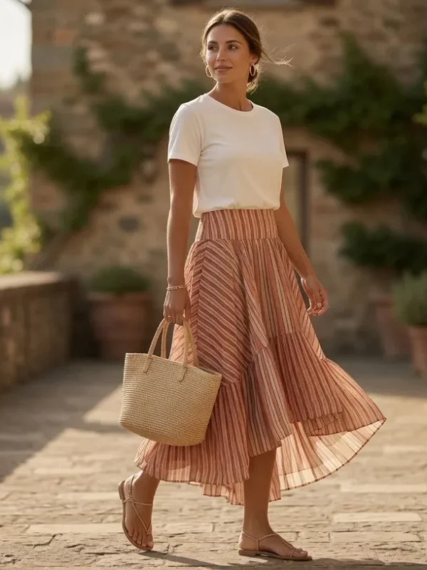 Sunlit Stripes Summer Look