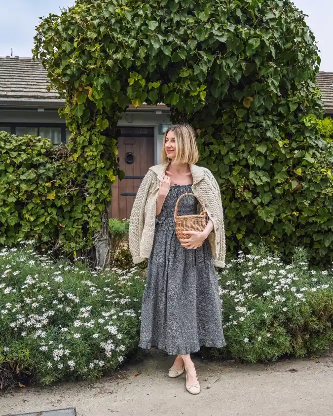 Cottage Floral Maxi & Chunky Knit
