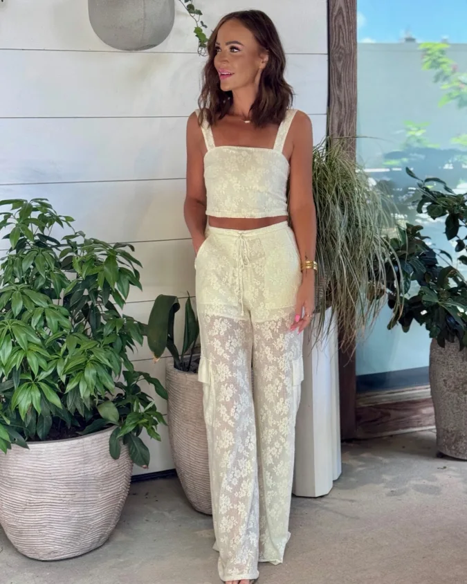 Ivory Lace Matching Set