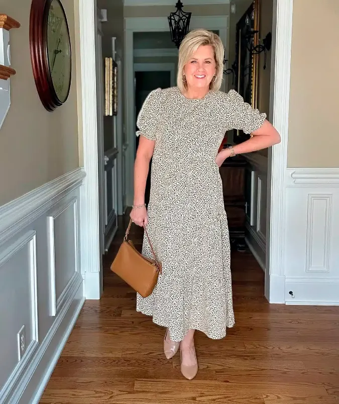 The Neutral Animal Print Midi