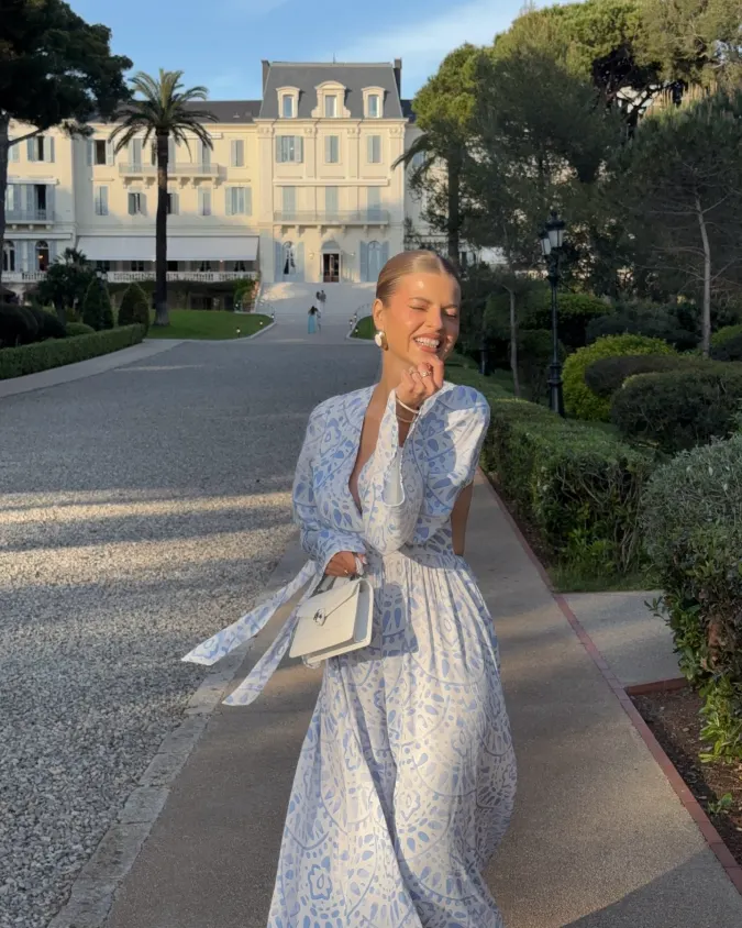 The Riviera Tile Maxi Dress