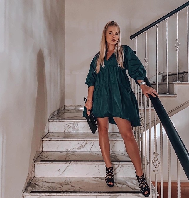 Emerald Babydoll Dress