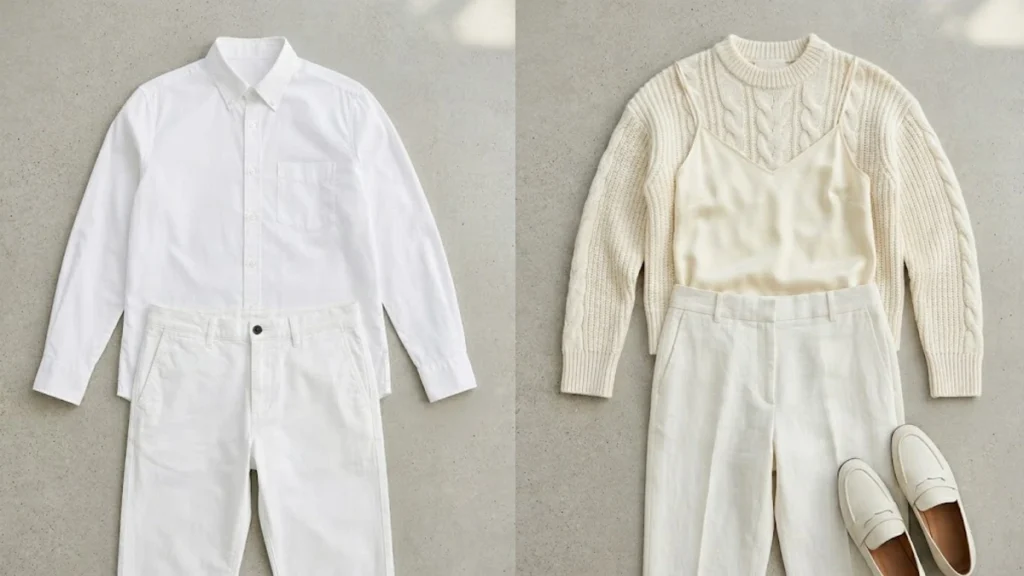 Why Mixing Nuanced Shades of White Fixes Flat Outfits