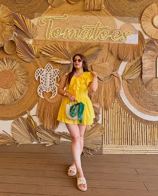 Vibrant Yellow Ruffled One Shoulder Mini Dress