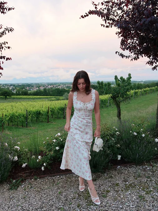 Floral Slip Midi Dress Outfit