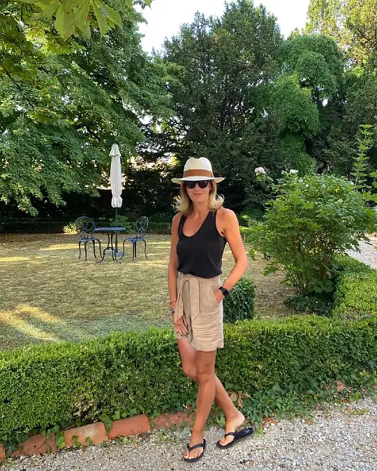 Classic Panama Hats And Linen Shorts