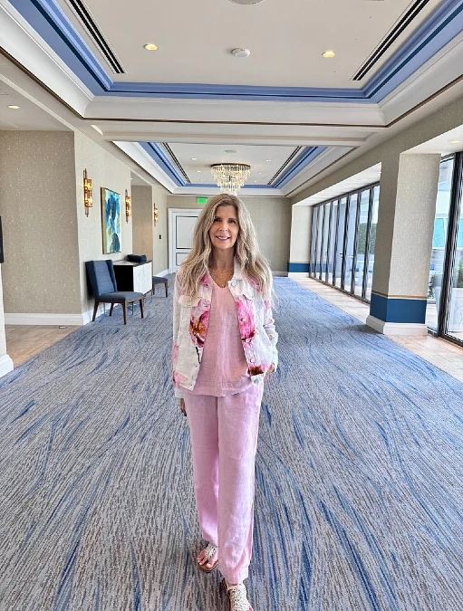Pastel Linen Co-ord with Floral Outerwear