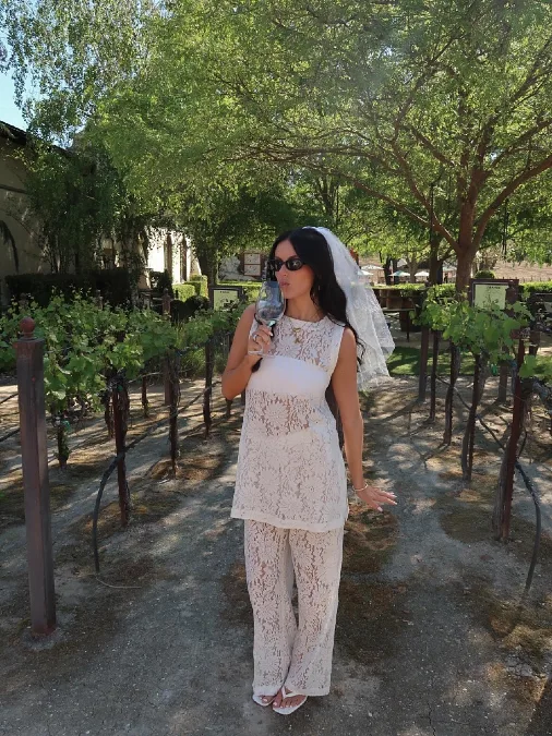 White Lace Two Piece Set