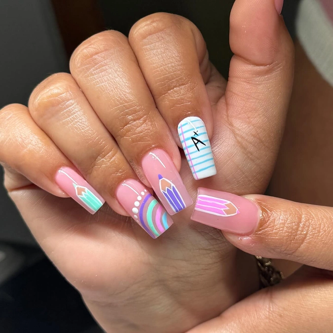 Pastel Pencil and A Plus Nails
