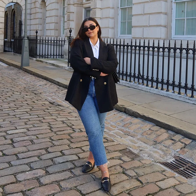 Polished Blazer + Denim Look