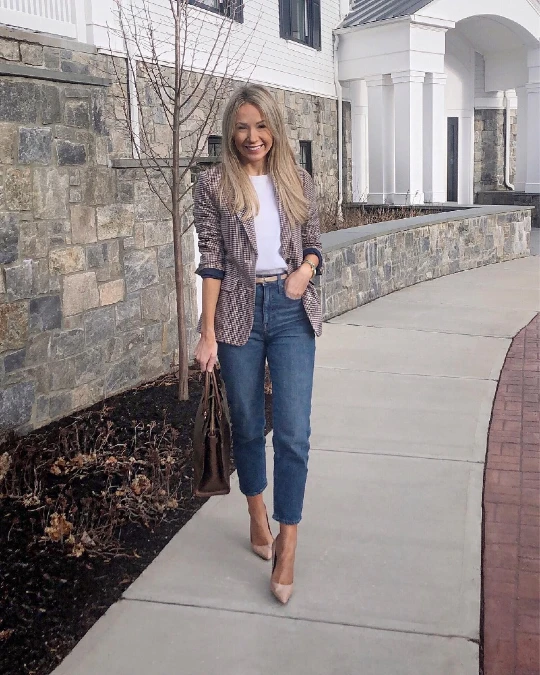 The Classic Plaid Blazer Ensemble