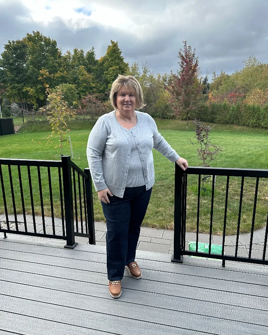 Soft Gray Cardigan and Dark Jeans