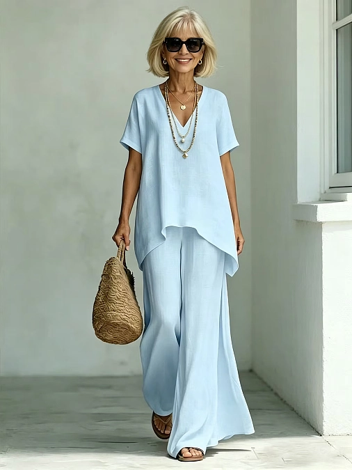 Powder Blue Flowing Separates