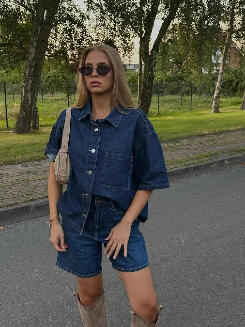 Dark Denim and Suede Boots