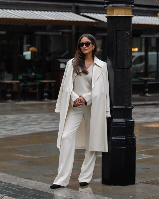 Ivory Tailored Trench Coat