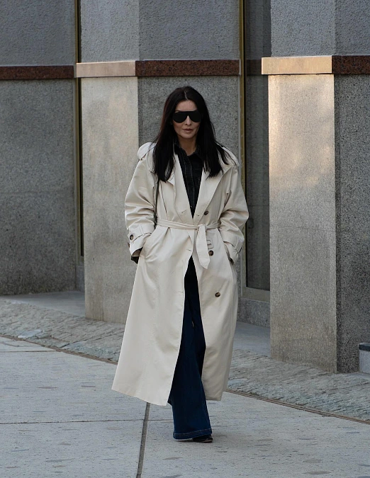 Cream Belted Trench Coat