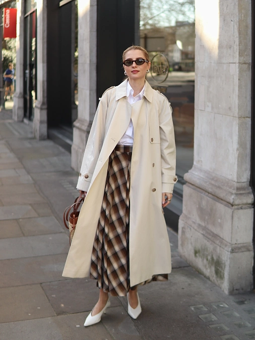 Cream Maxi Trench Coat