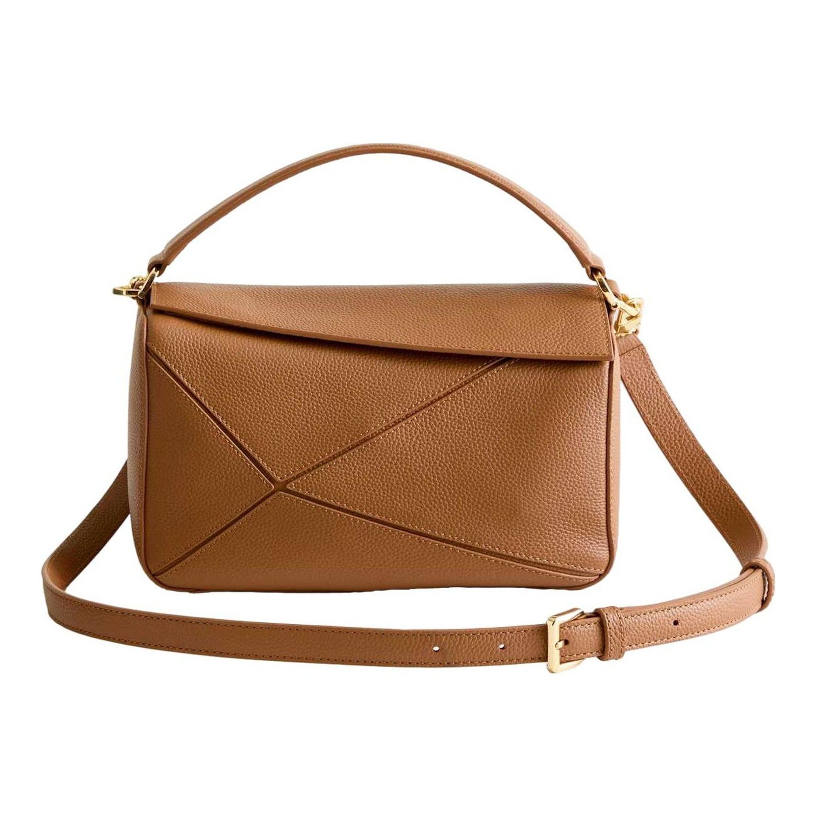 Italian Leather Patchwork Crossbody Bag