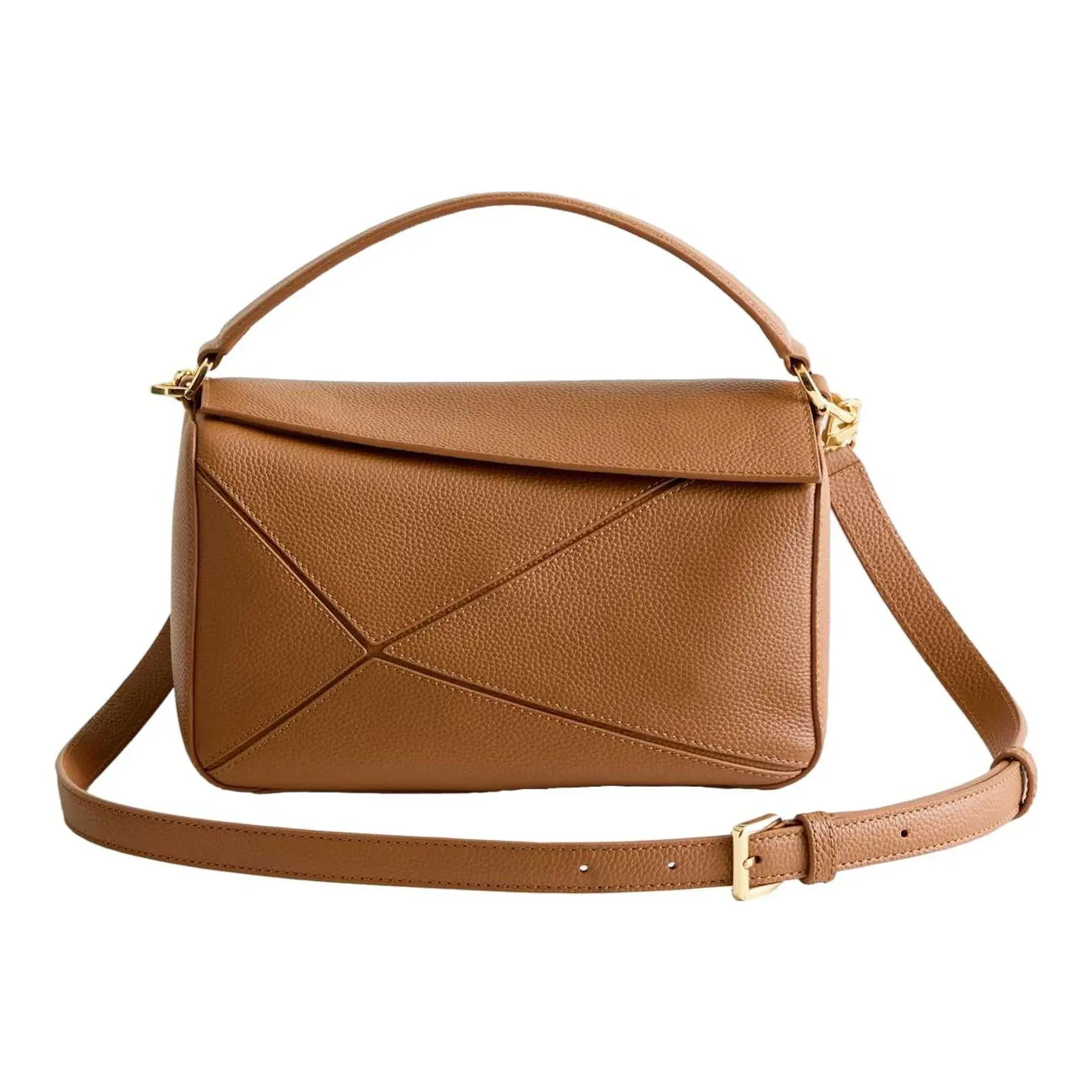 Italian Leather Patchwork Crossbody Bag