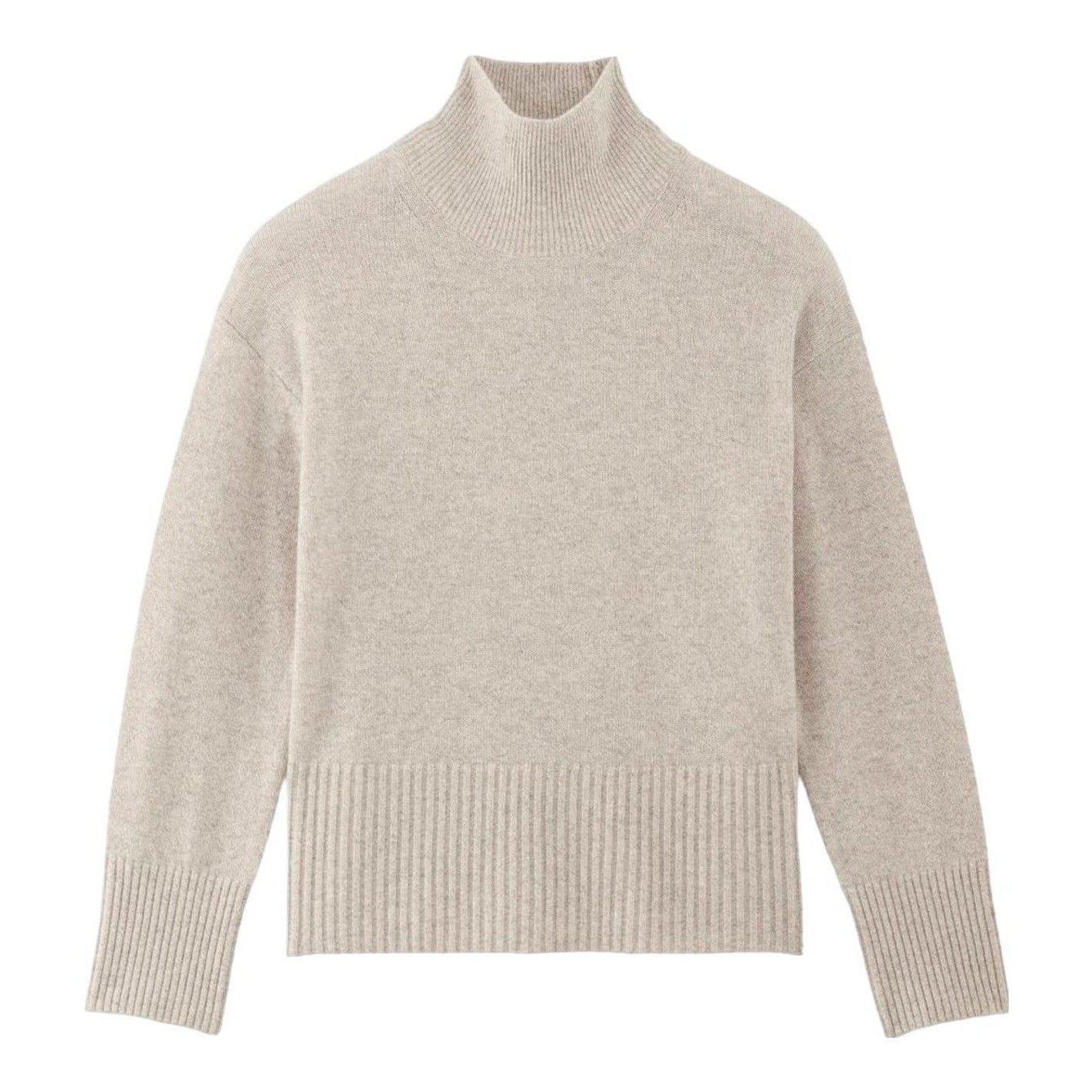 The Boxy Turtleneck in Cashmere (Canvas)