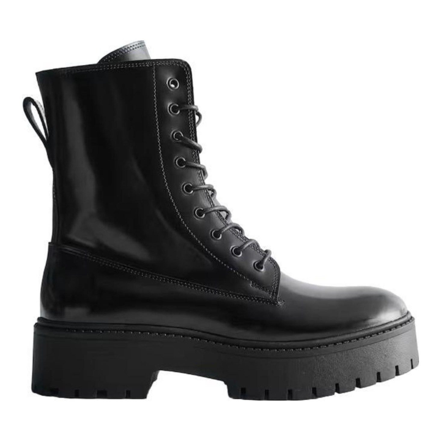 Lace-Up Leather Boots
