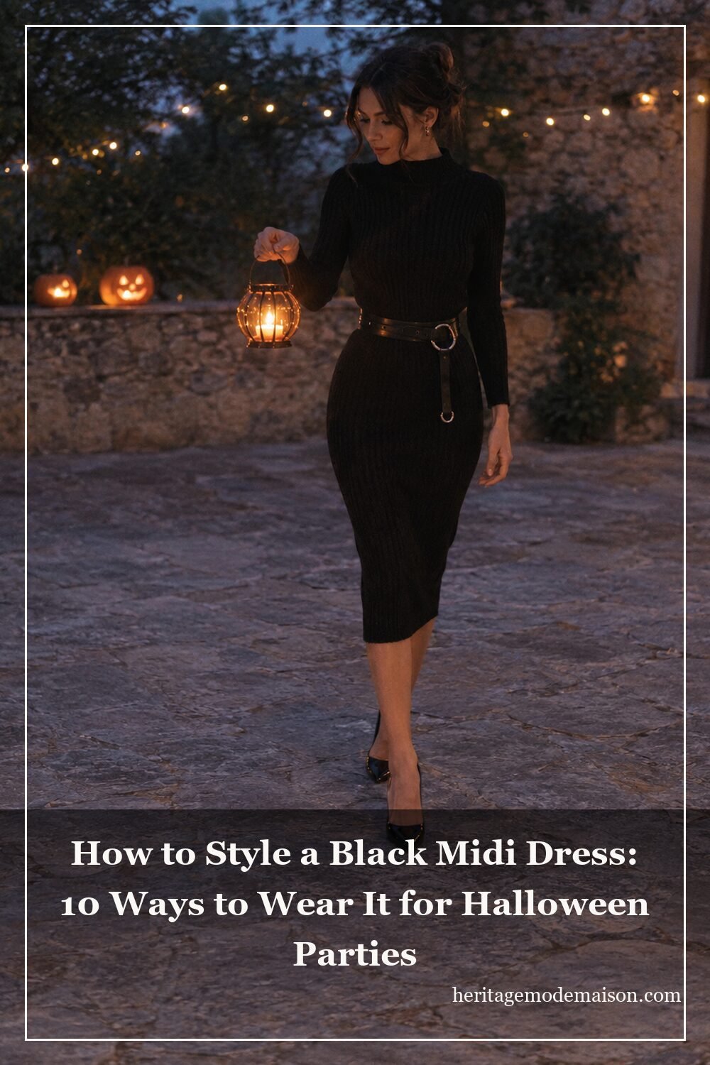 Black Midi Dress: 10 Halloween Looks