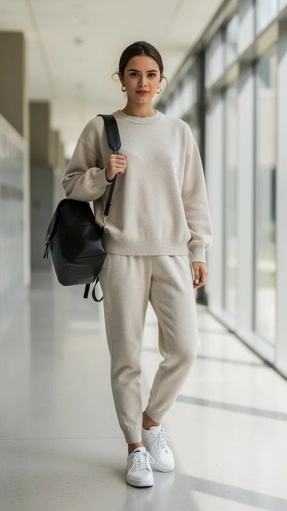 9. The Luxe Loungewear Outfit That's Somehow Lecture Appropriate