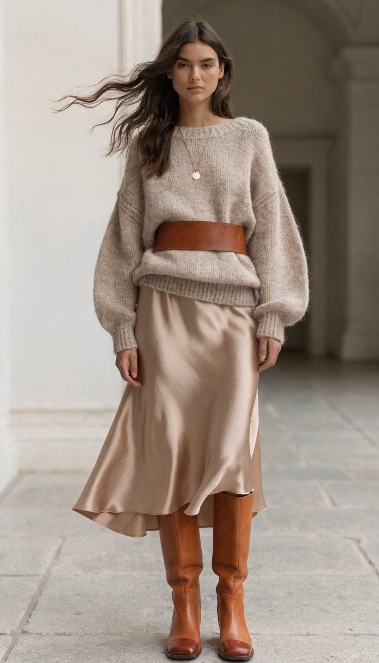 6. The Chunky Knit Over Dress Surprise