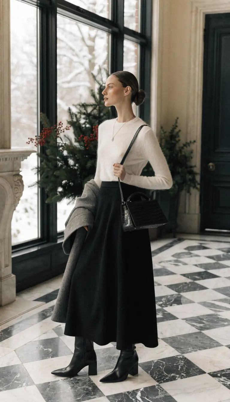 15. The Black Midi Skirt Classic