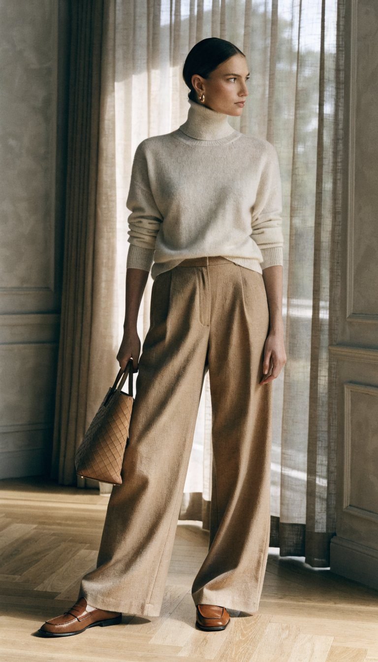 1. The Cashmere-Feel Turtleneck Dream That Screams Old Money
