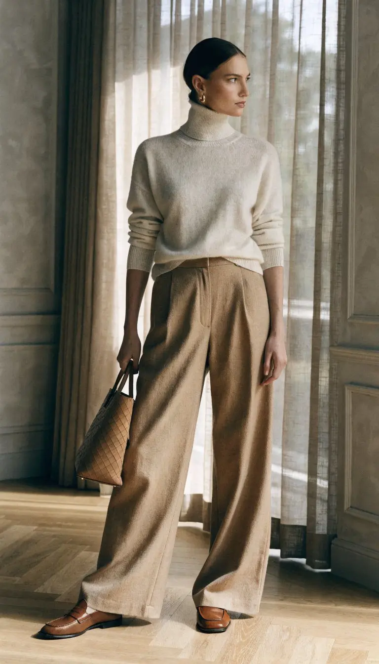 1. The Cashmere-Feel Turtleneck Dream That Screams Old Money
