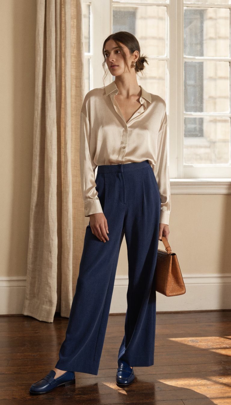 3. The Silk Blouse And Trouser Combination That Never Fails