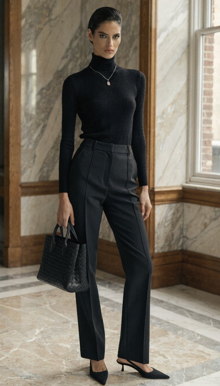 2. The Sleek Turtleneck Power Play