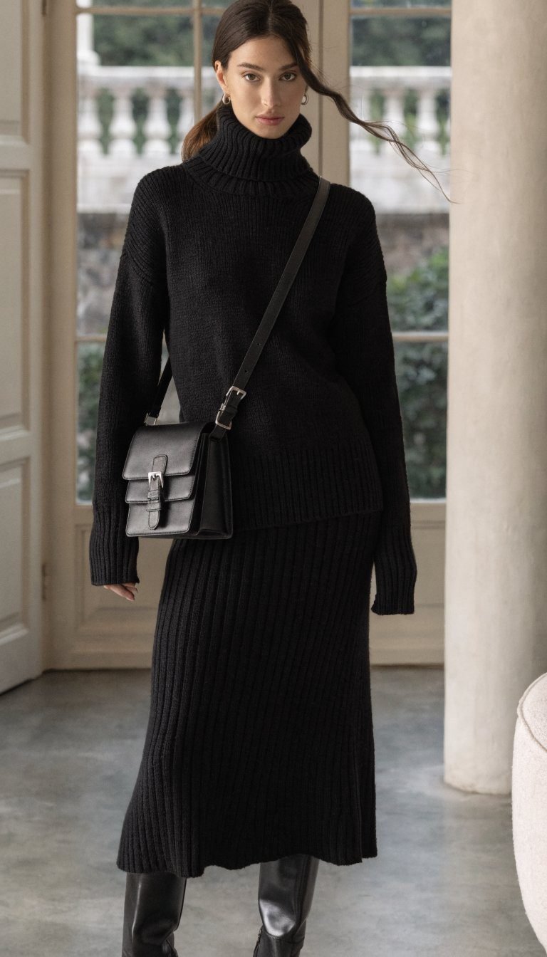 10. The Black Knit Perfection