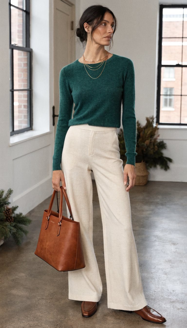 10. Forest Green Elegance That Feels So Festive