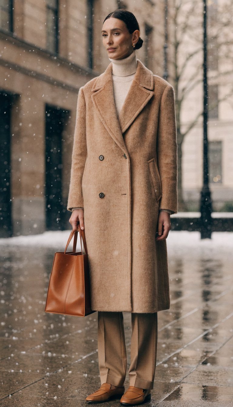 2. Monochrome Magic in Camel Tones