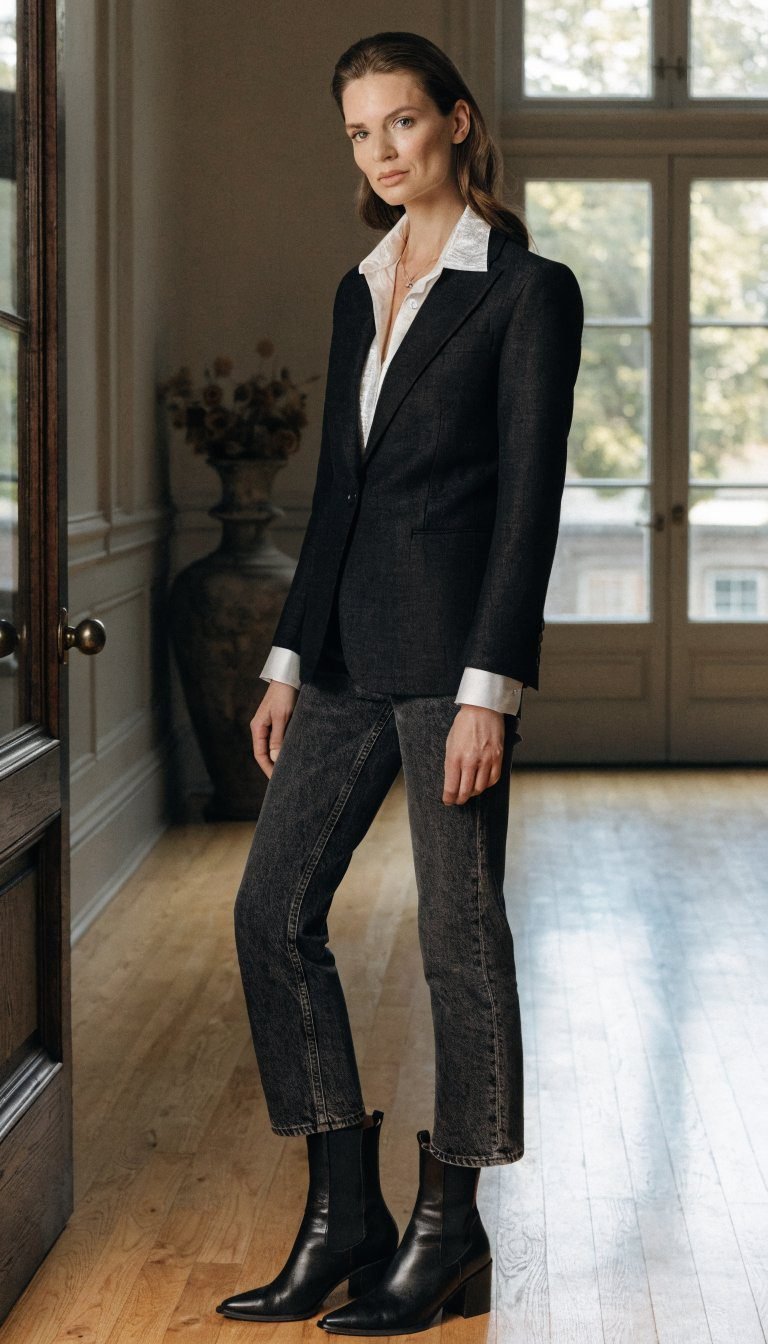 3. The Timeless Blazer and Jeans Combination