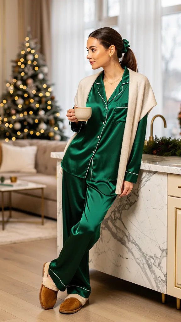 2. Silk Pajama Chic With Elevated Basics