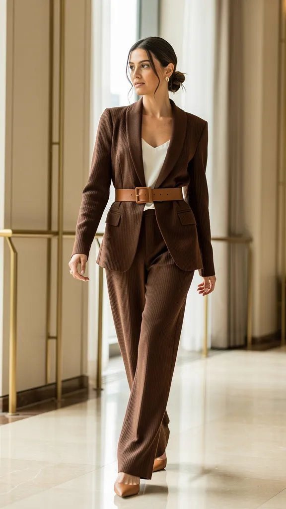 3. The Chocolate Brown Power Suit Alternative