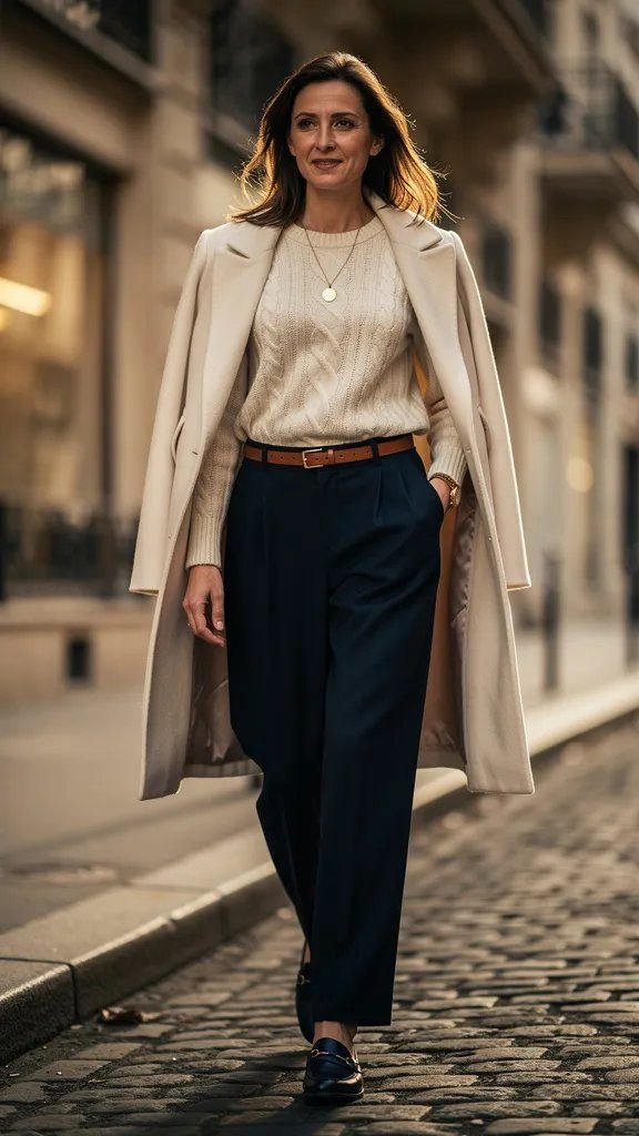 5. The Navy and Cream Classic That Never Fails