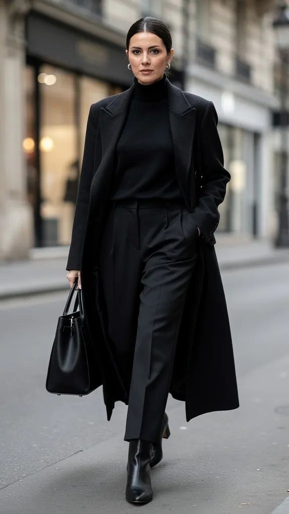 6. The All-Black Elevated Basics Approach