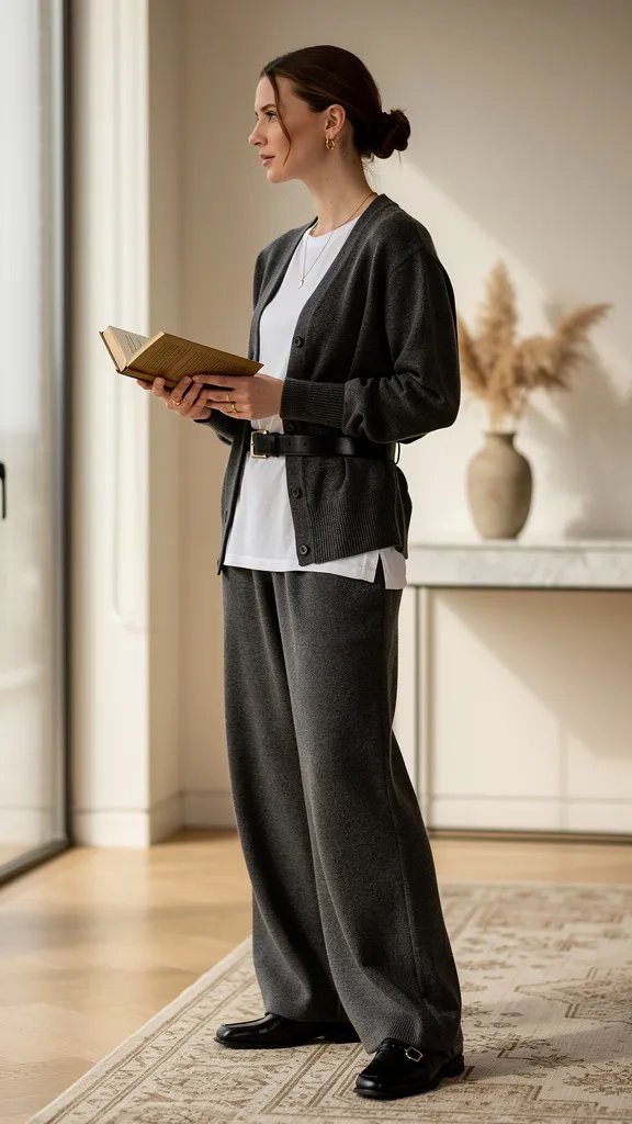 8. The Charcoal Grey Knit Set That Looks Designer